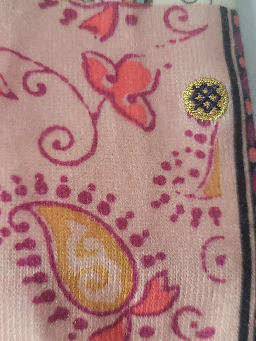 Stance Pink, Navy & Cream Patterned Crew Socks Size M